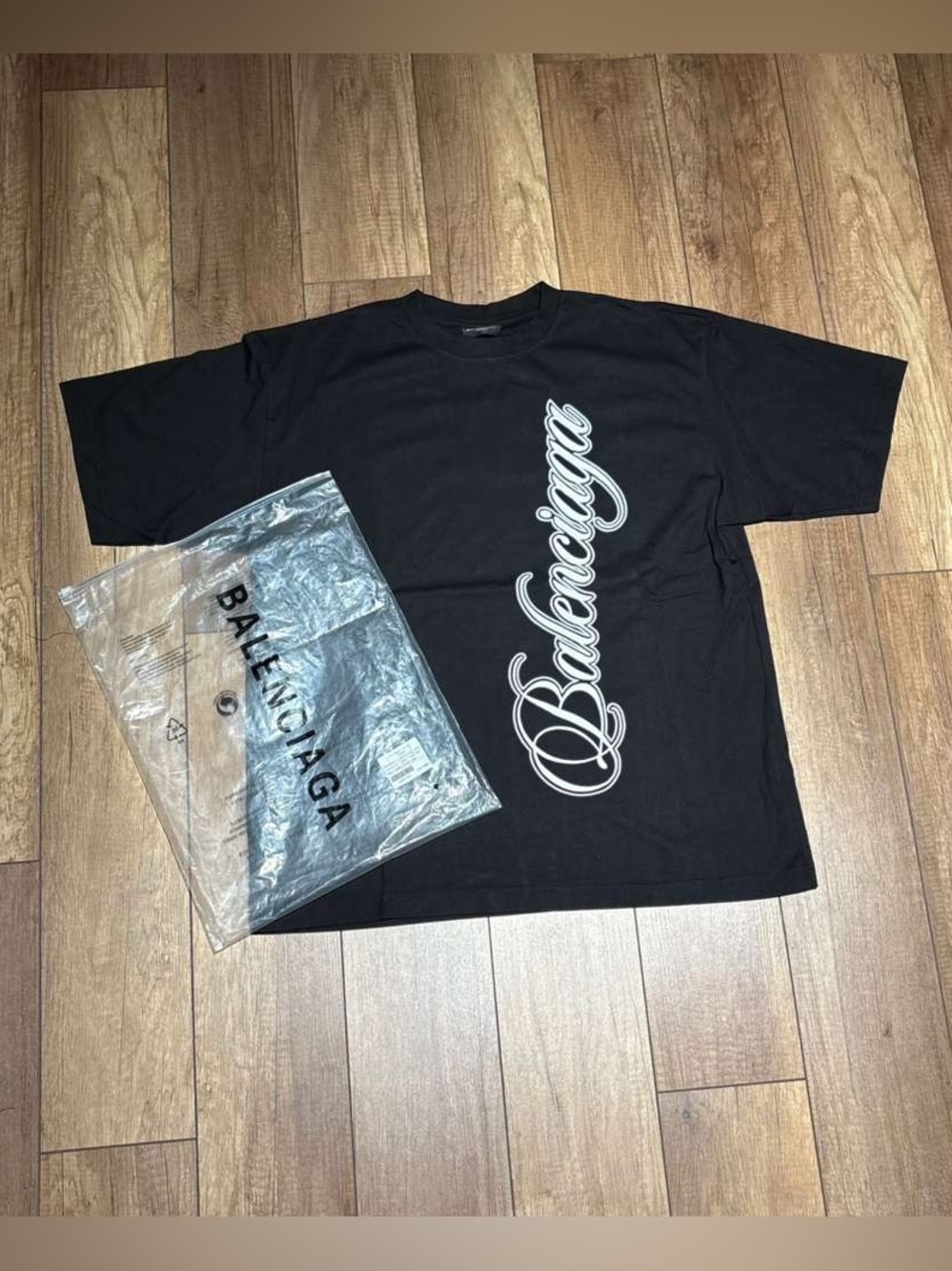 Balenciaga Unisex Black Tee Shirt Mens Large